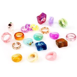 Acrylic & Resin Stackable Chunky Rings